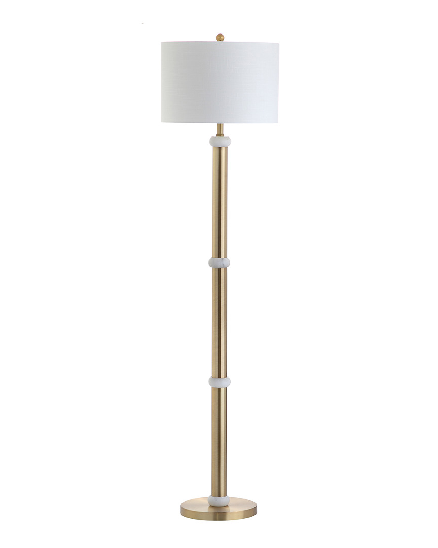 Jonathan Y 60.5in Gregory Gold & White Table Lamp