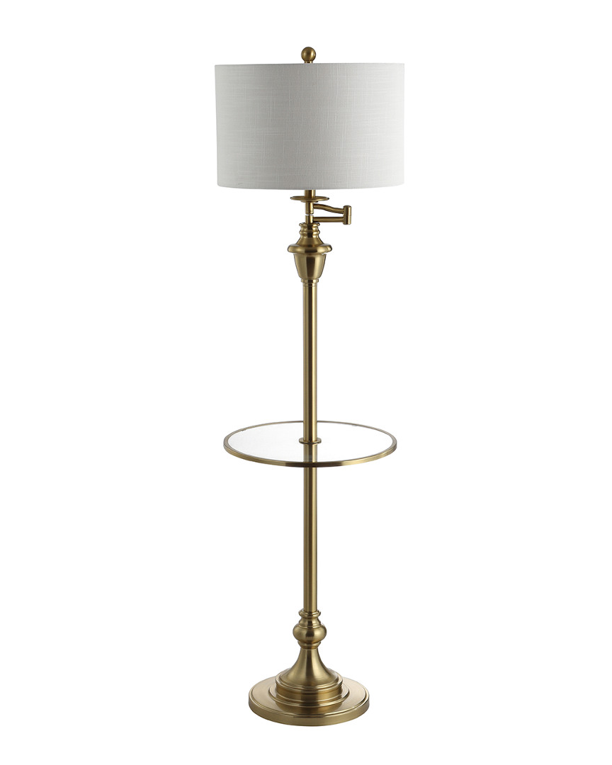Jonathan Y 60in Cora Brass Side Table & Floor Lamp