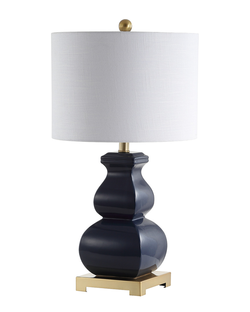 Jonathan Y 25.5in Vienna Navy & Gold Table Lamp