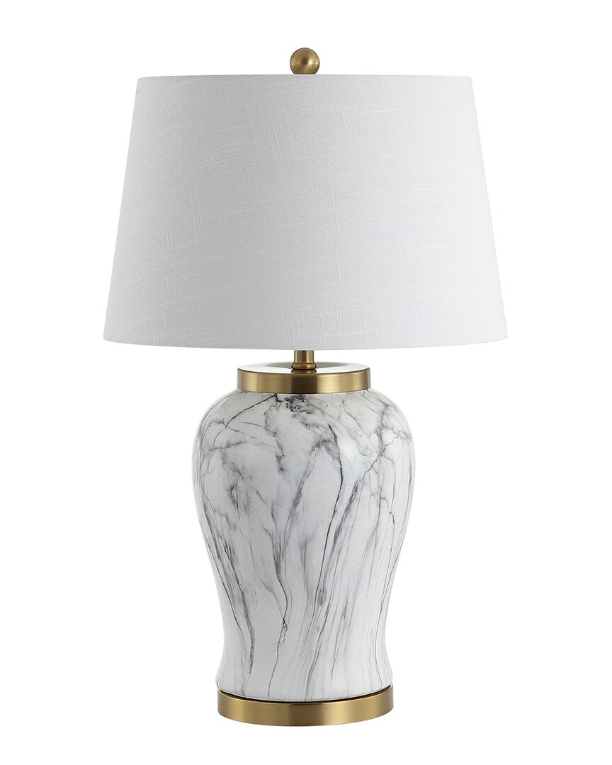 Jonathan Y 28in Prague White & Gold Table Lamp