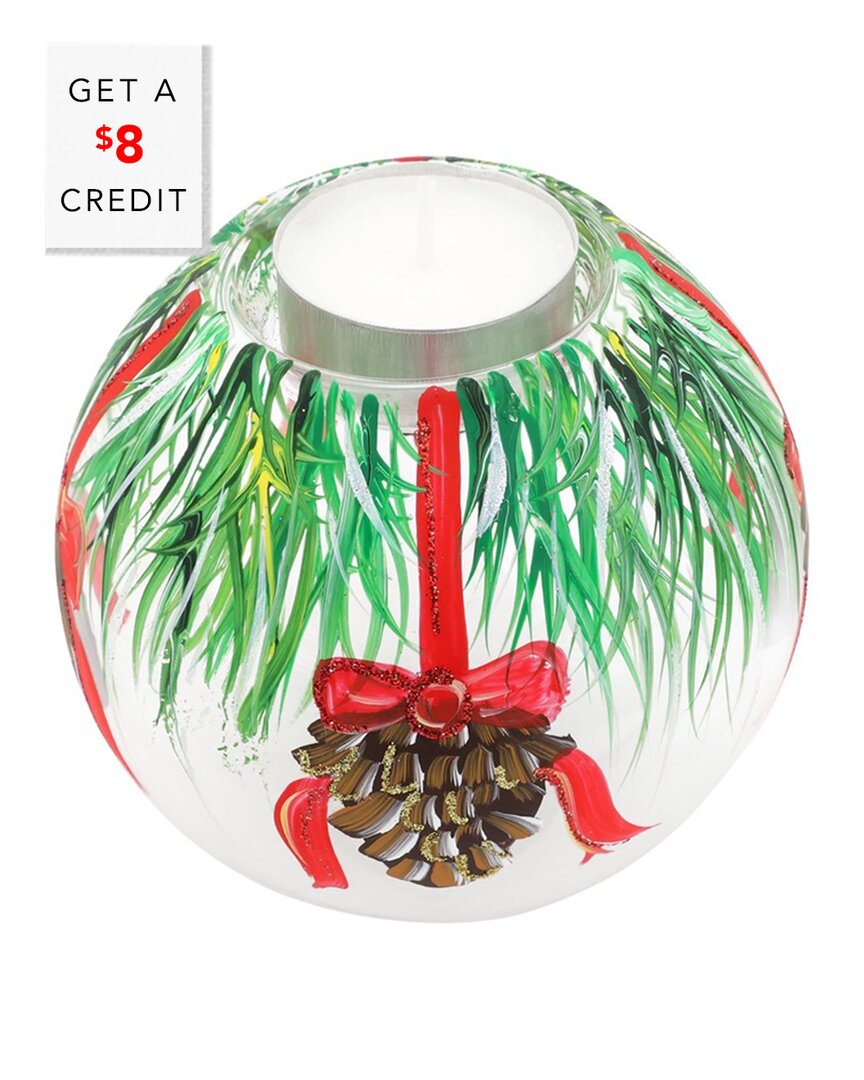 Vietri Illuminare Holiday Pinecones Votive In Multi