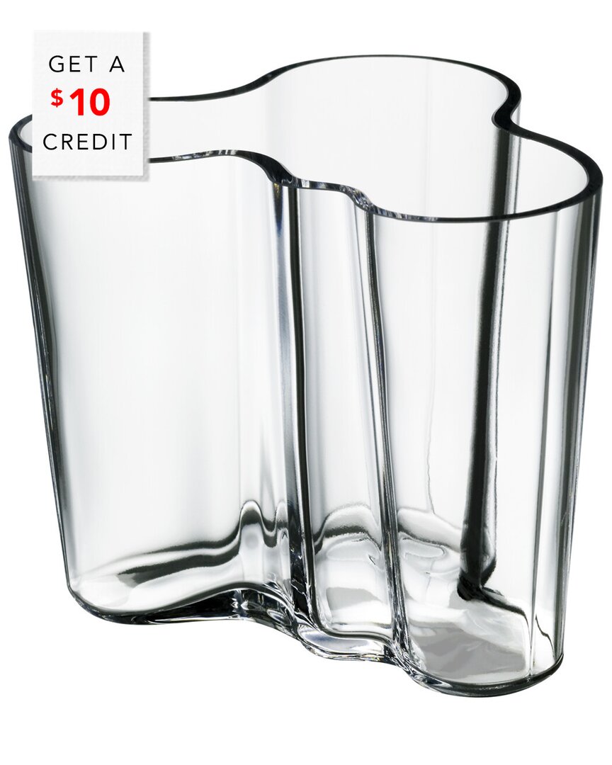 Iittala Aalto 3.75in Clear Vase With $10 Credit