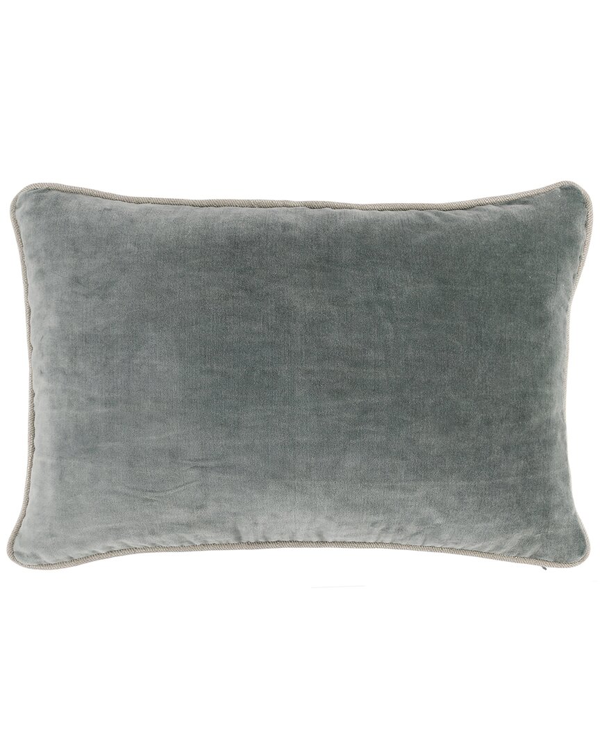 Classic Home Harriet Velvet Pillow In Green