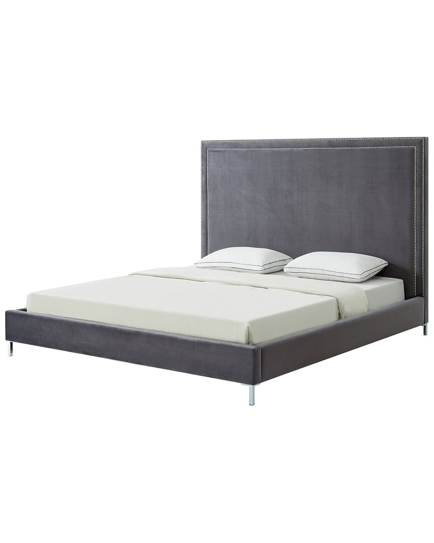Inspired Home Monroe King Platform Bed In Grey