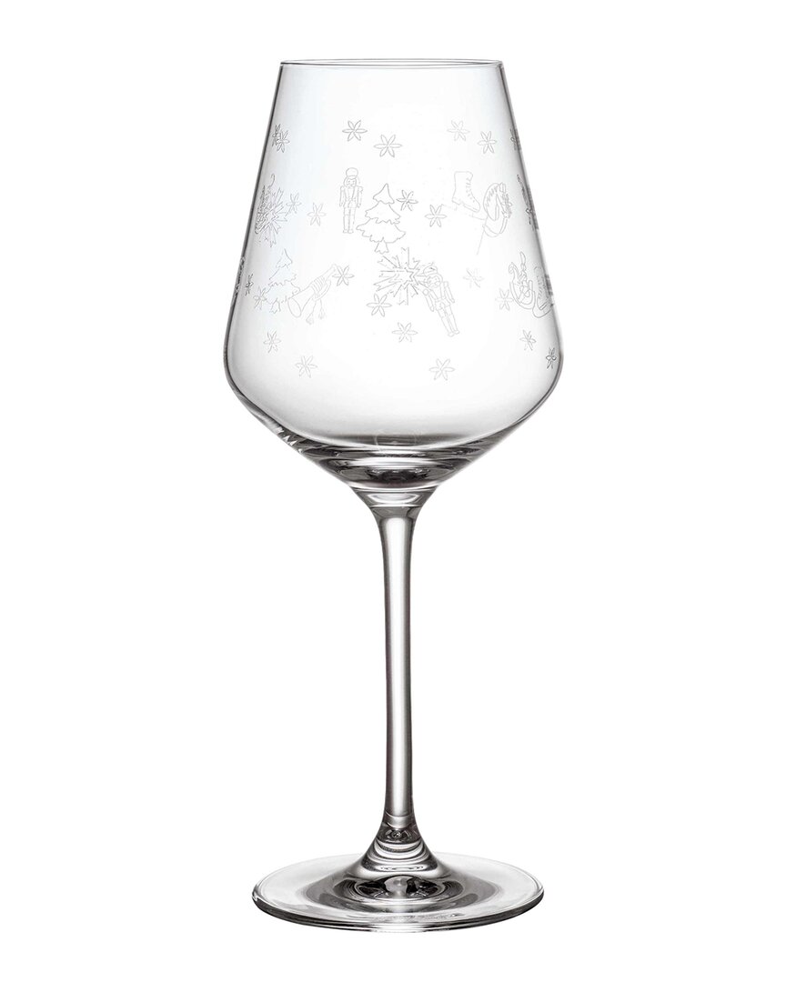 Villeroy & Boch Christmas Toy's Delight Stems White Wine Glasses (set Of 2)