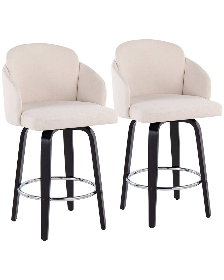 Shop Lumisource Dahlia Set Of 2 Counter Stools In Black