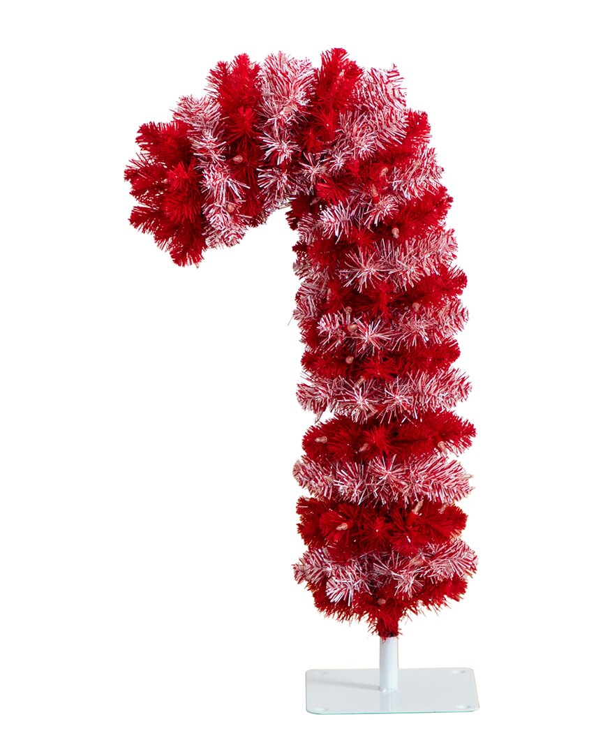 Nearly Natural 30in. Pre-lit Artificial Candy Cane Christmas Tree