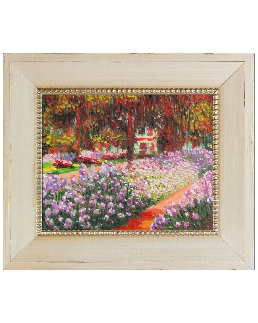 Overstock Art La Pastiche Artist's Garden At Giverny Framed Wall Art By Claude Monet In Multicolor