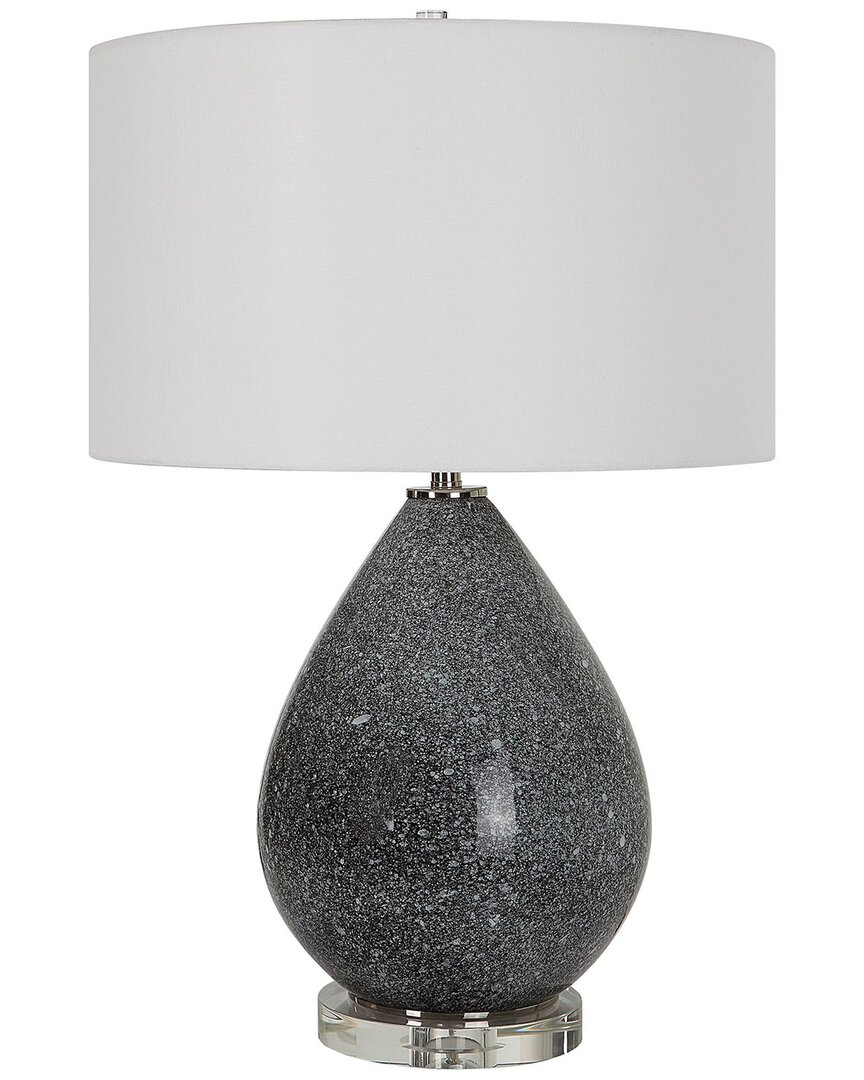 Uttermost Nebula Speckled Glaze Table Lamp In Black