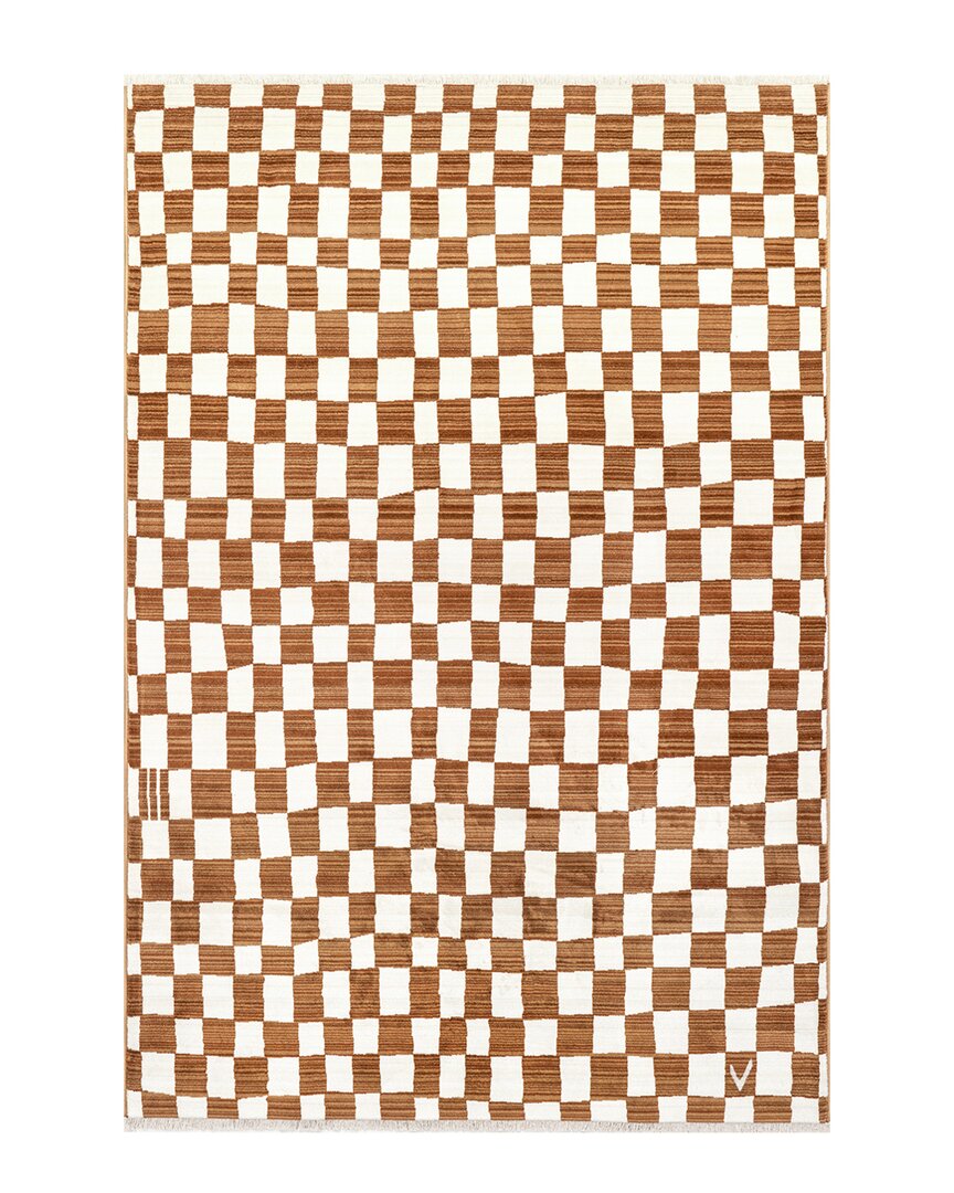 Shop Nuloom Dominique Abstract Checkered Fringe Area Rug