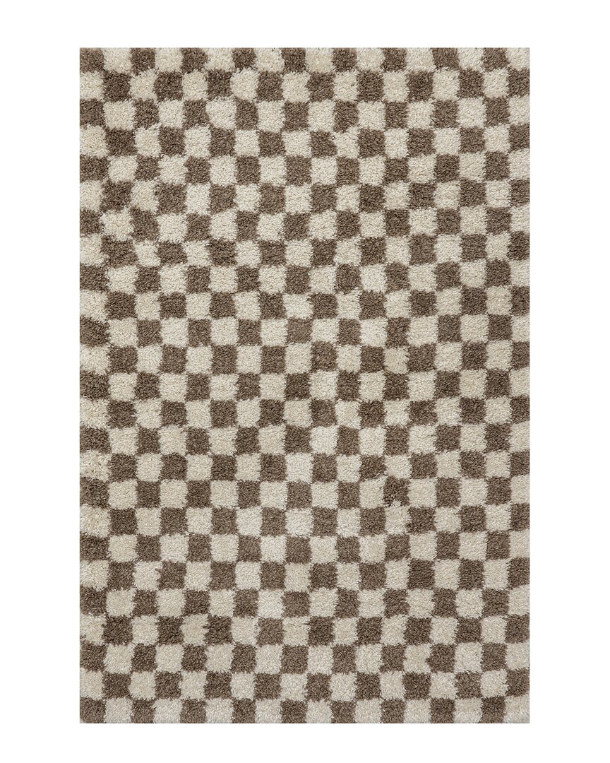 Nuloom Adelaide Mid-century Checkered Shag Area Rug