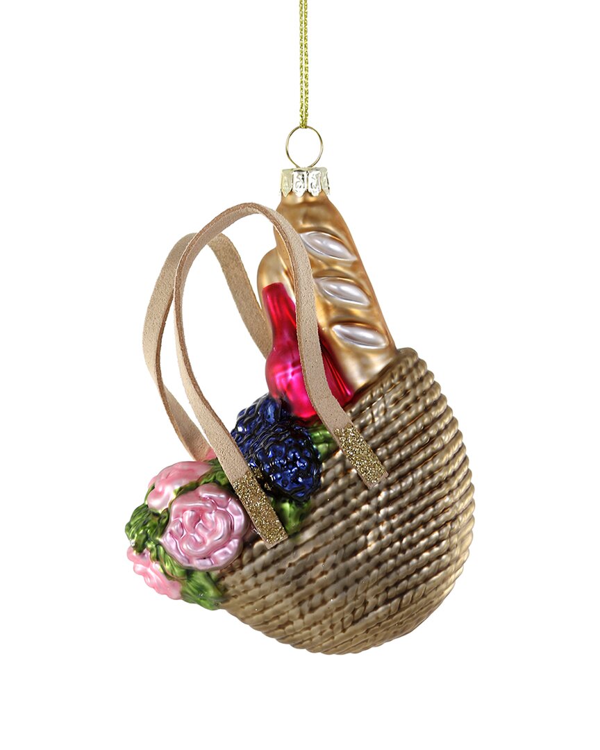 Cody Foster & Co. Picnic Basket Ornament In Multicolor