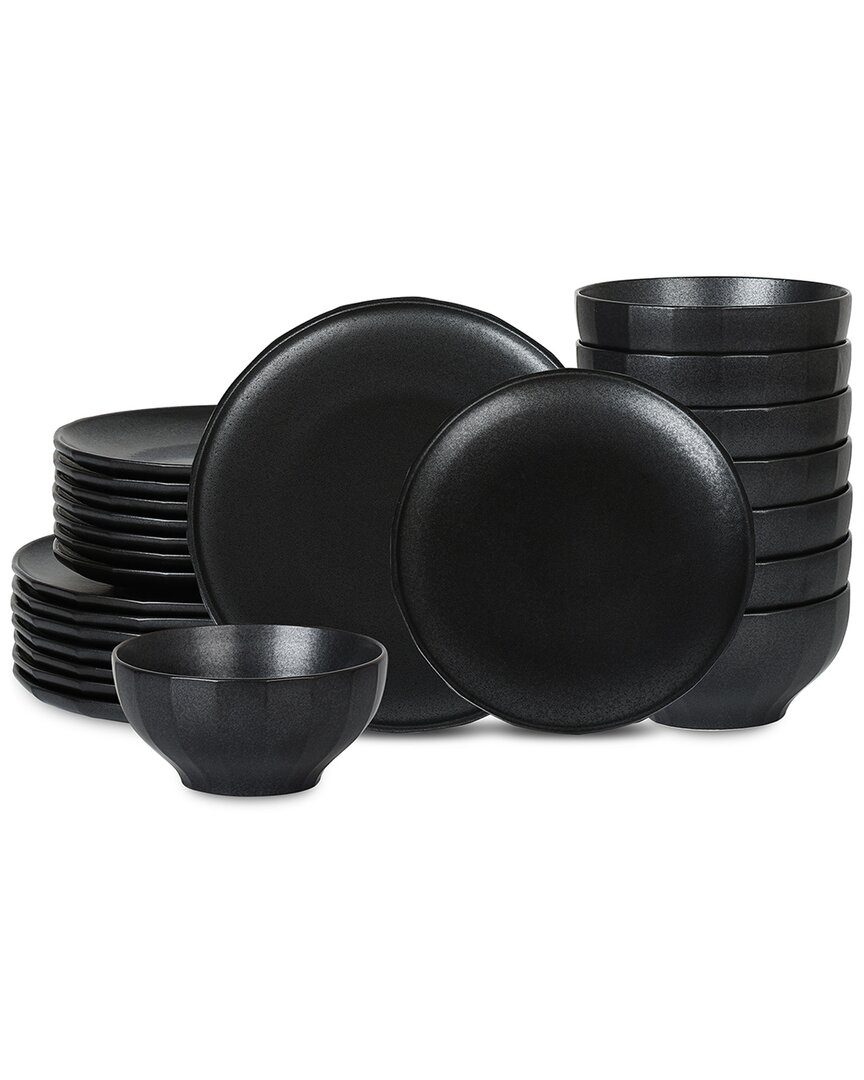 Stone Lain Rio 24pc Dinnerware Set In Black