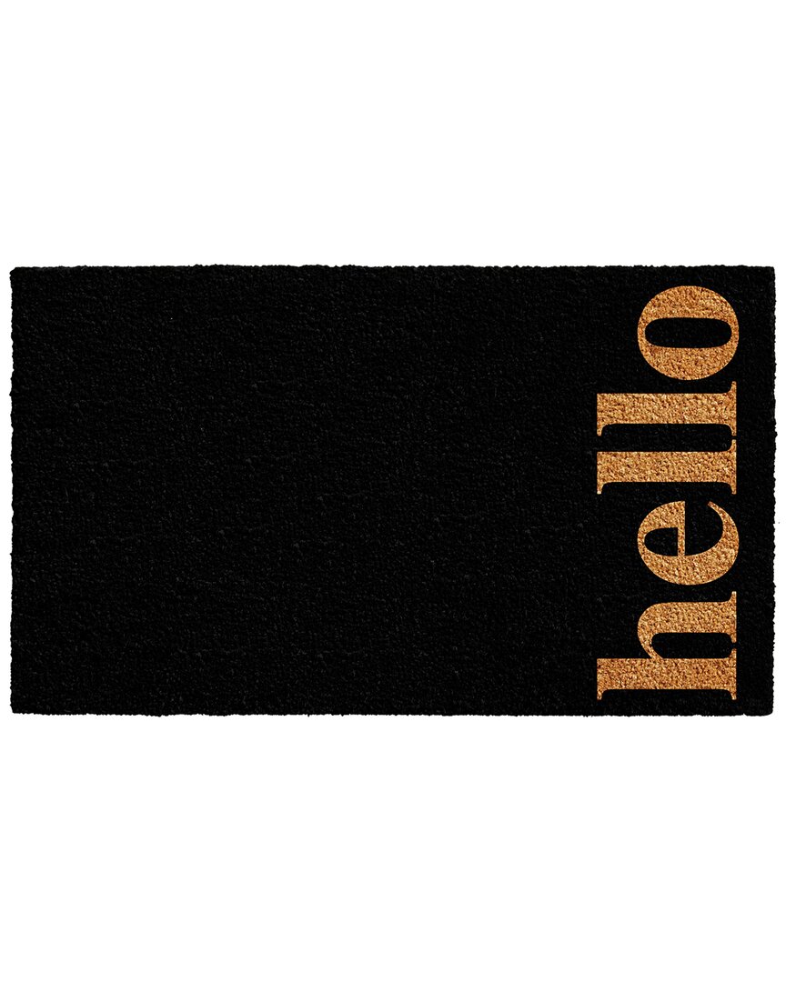 Calloway Mills Vertical Hello Doormat Black/natural
