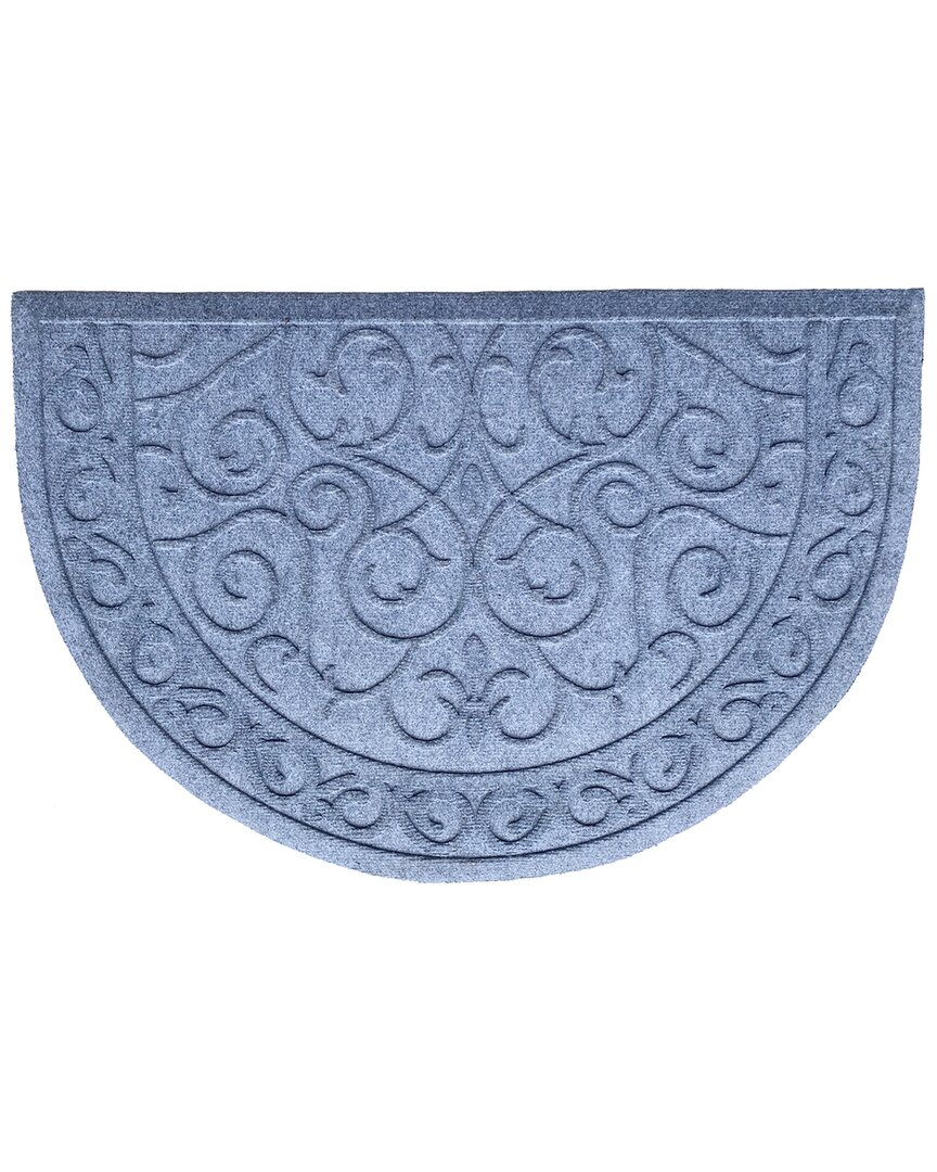Calloway Mills Poly Ornate Scroll Indoor/outdoor Mat Light Grey