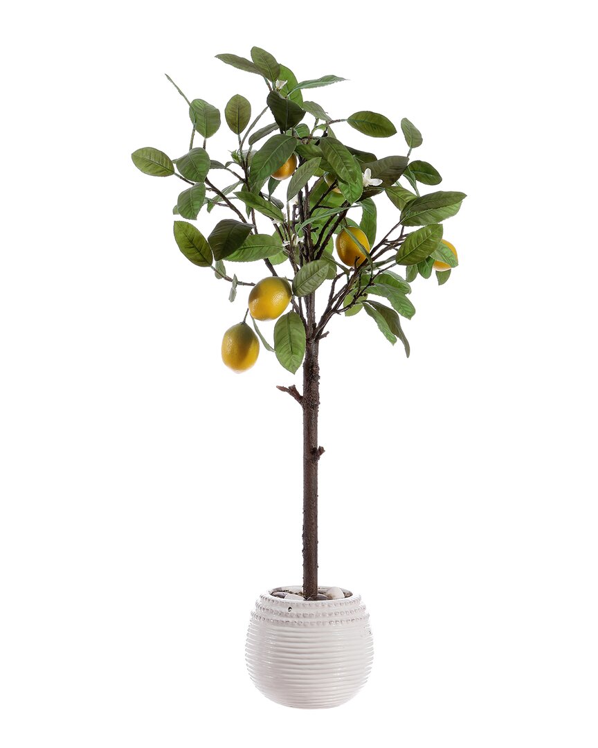 Safavieh Faux Lemon Potted Tree In White