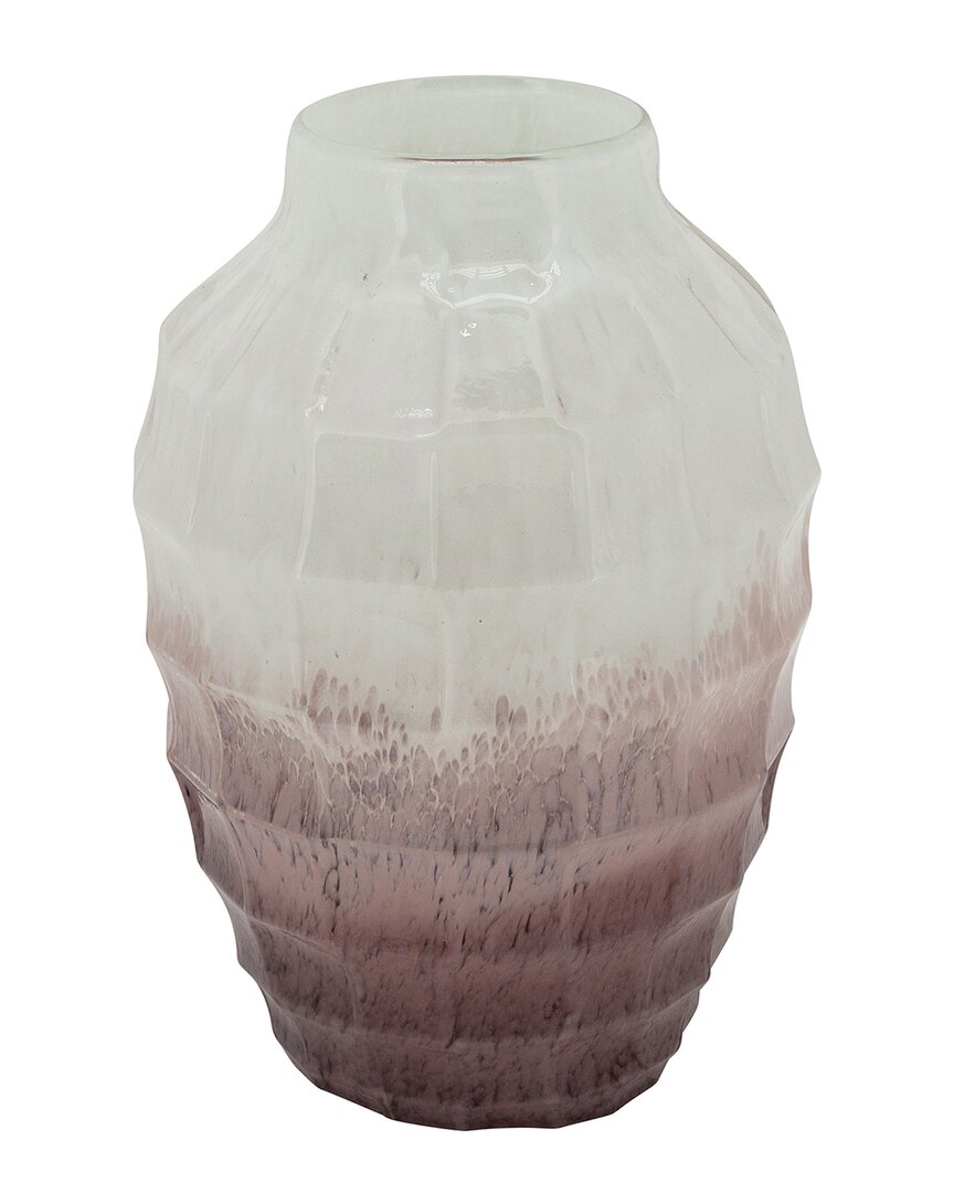 Sagebrook Home Glass Vase In Pink