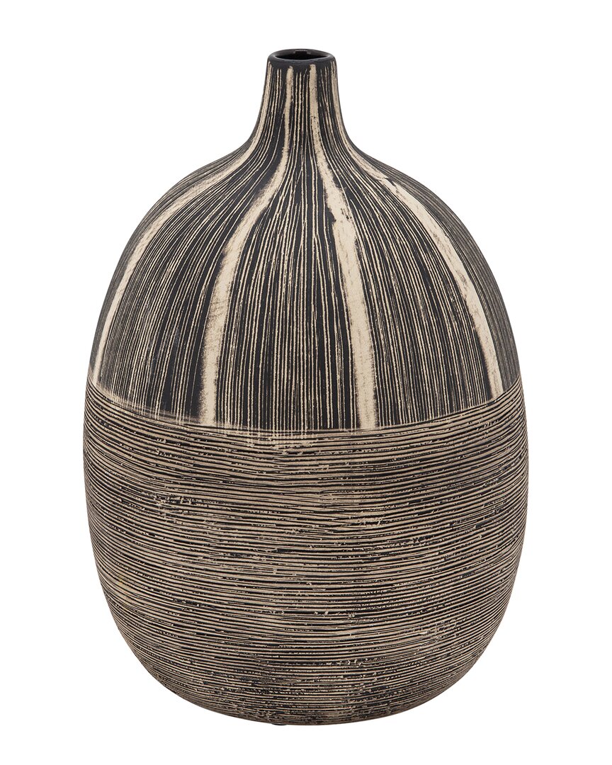 Sagebrook Home 10in Tribal Vase In Brown