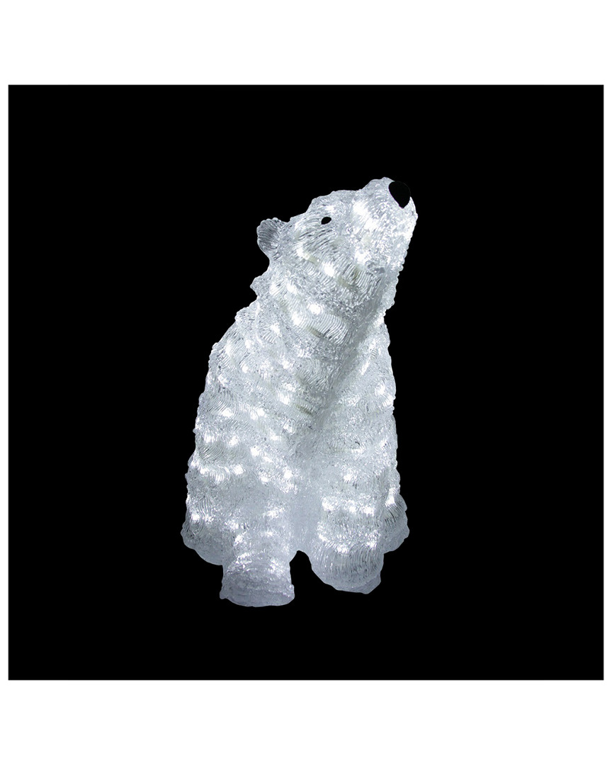 Northlight 18in Lit Commercial Grade Acrylic Polar Bear Christmas Display Decoration