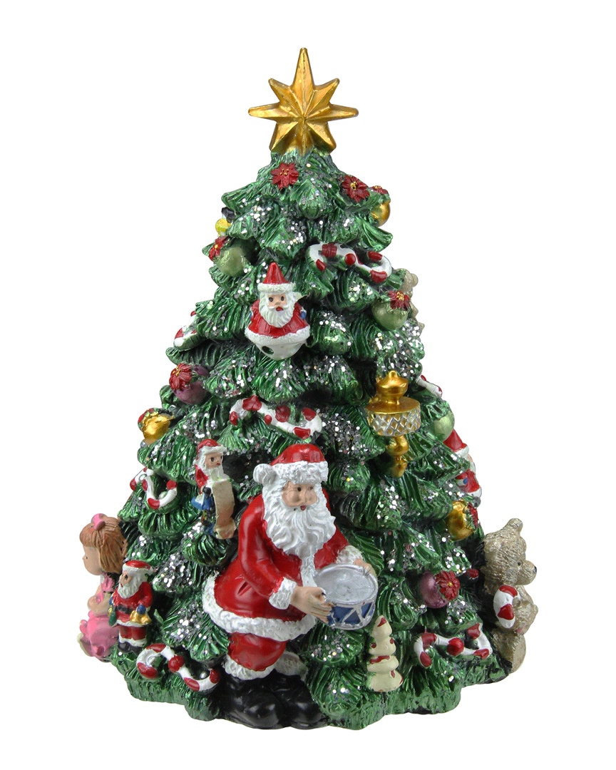 Northlight Discontinued 6.25in Musical Rotating Christmas Tree Music Box