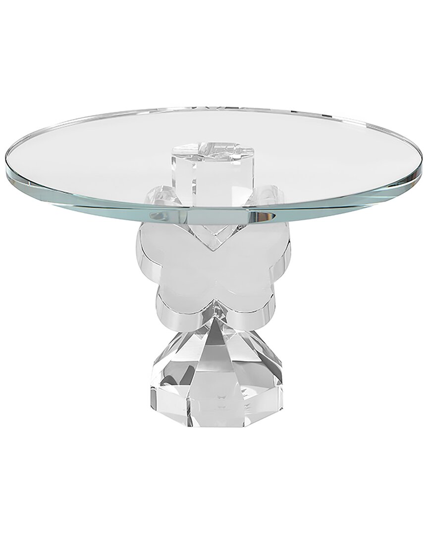 Lainy Home 9in Butterfly Cake Plate In Transparent