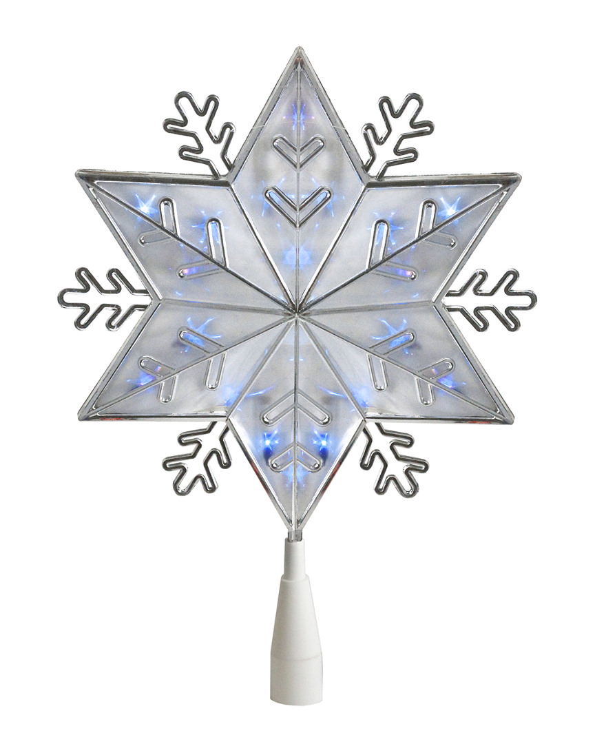 Northlight 10" Silver 6-point Snowflake Christmas Tree Topper