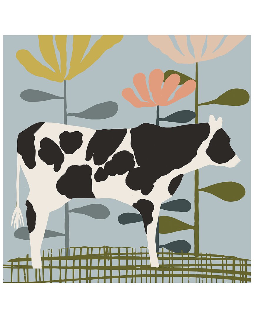 Icanvas Spring Cow By Hanna Beisang Wall Art