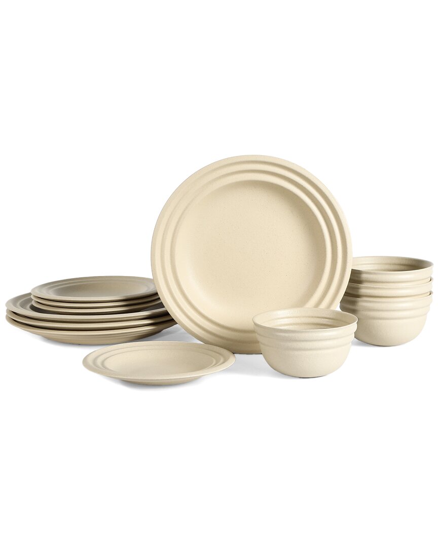 Stone Lain Zen 12pc Stoneware Dinnerware Set
