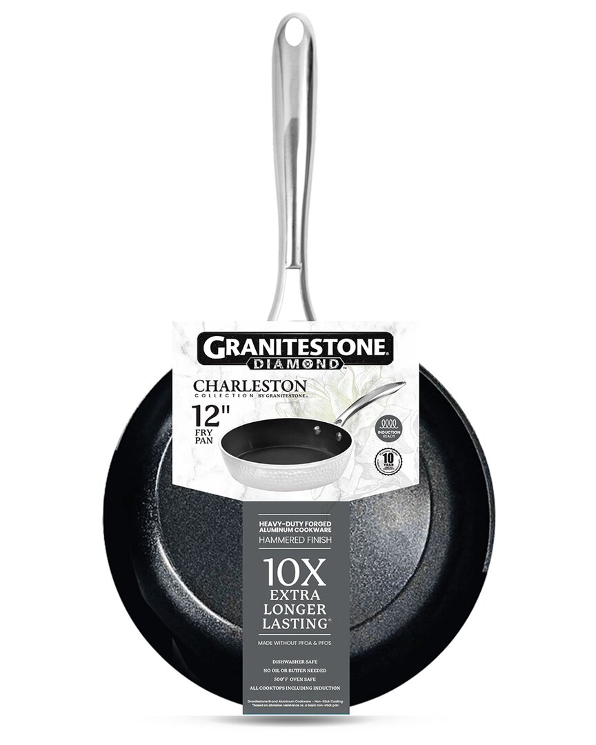 Shop Granitestone Charleston Collection Hammered 12in Aluminum Nonstick Fry Pan