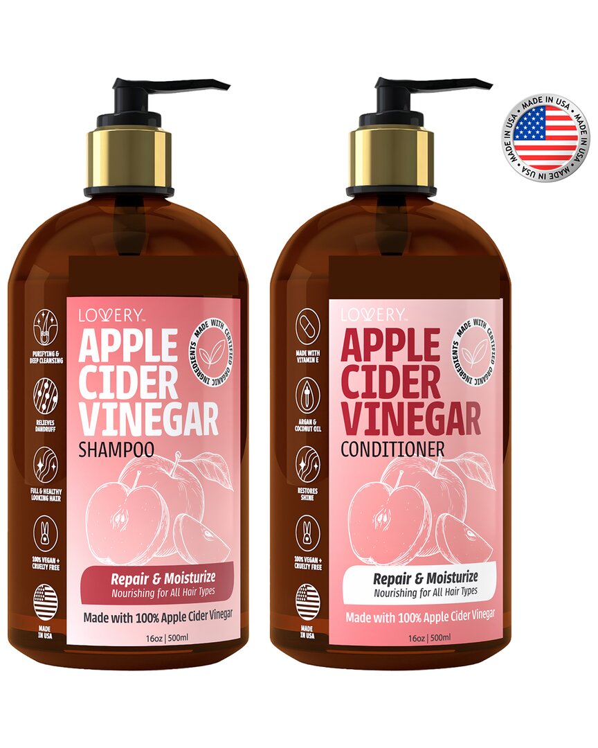 Lovery Apple Cider Vinegar Shampoo & Conditioner Gift Set In Brown