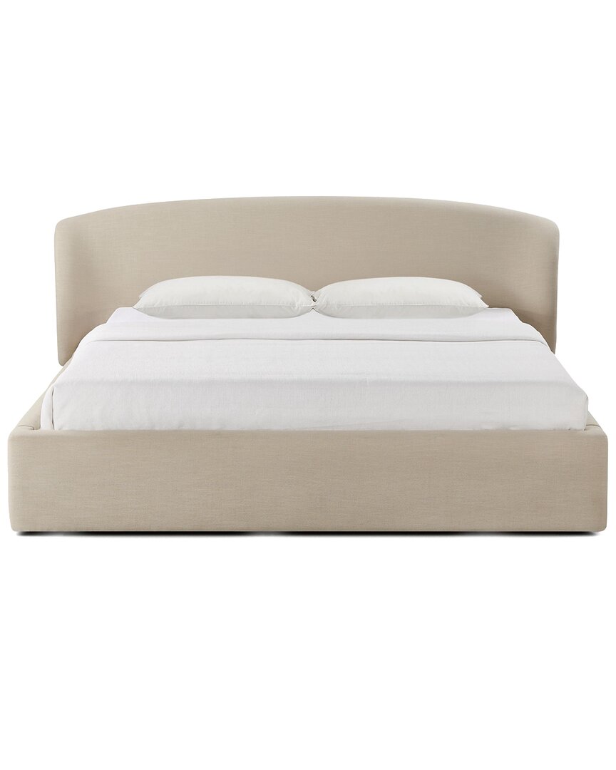 Tov Furniture Corey Upcycled Linen Storage Bed In Neutral
