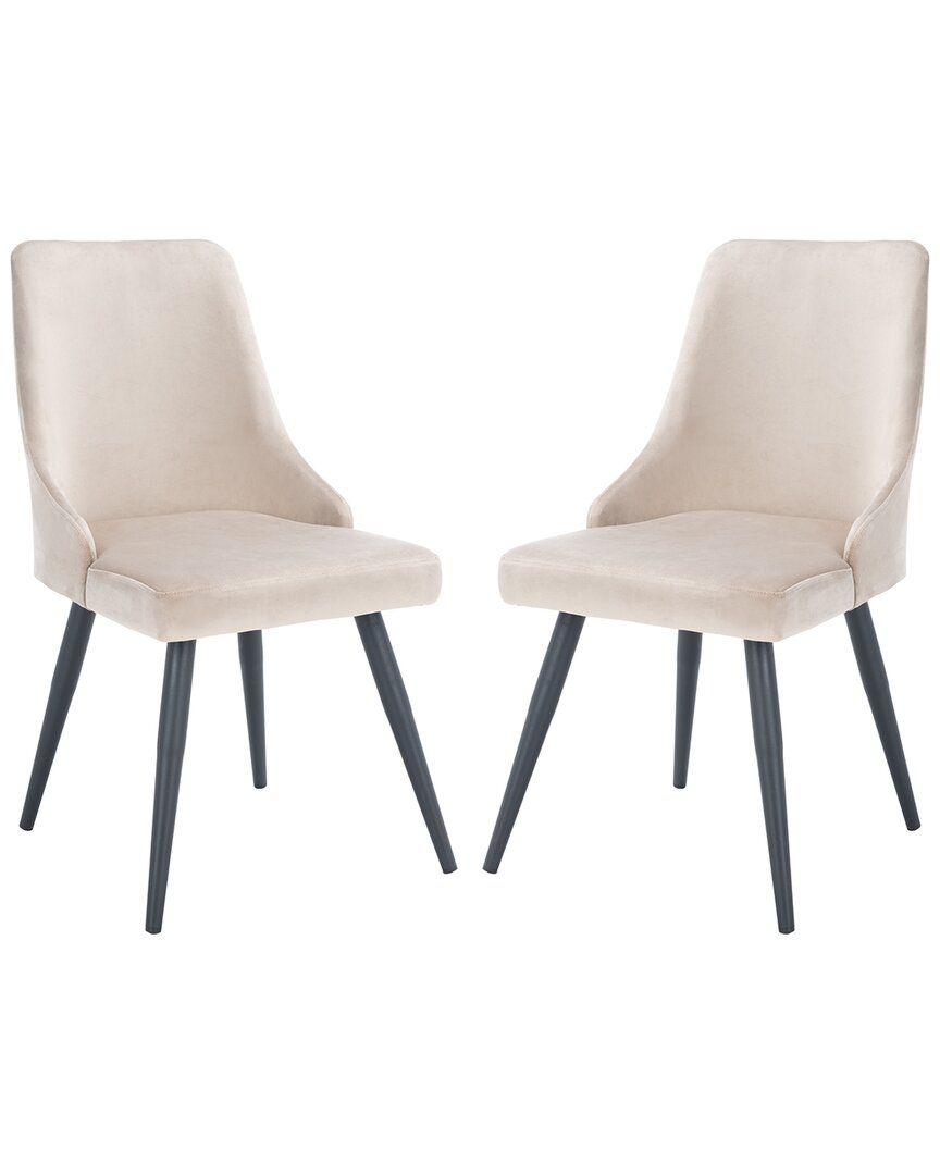 Safavieh Set Of 2 Zoi Upholstered Dining Chairs