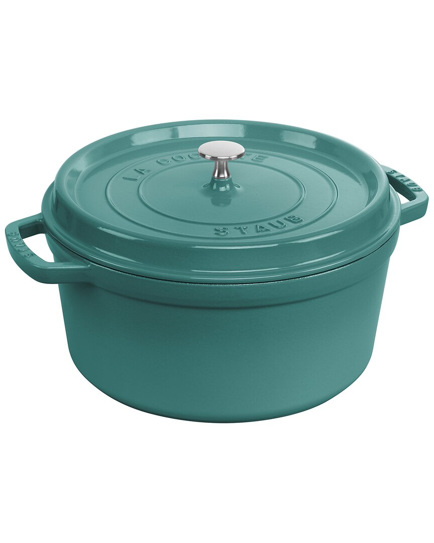 Staub Cast Iron 7qt Turquoise Round Cocotte