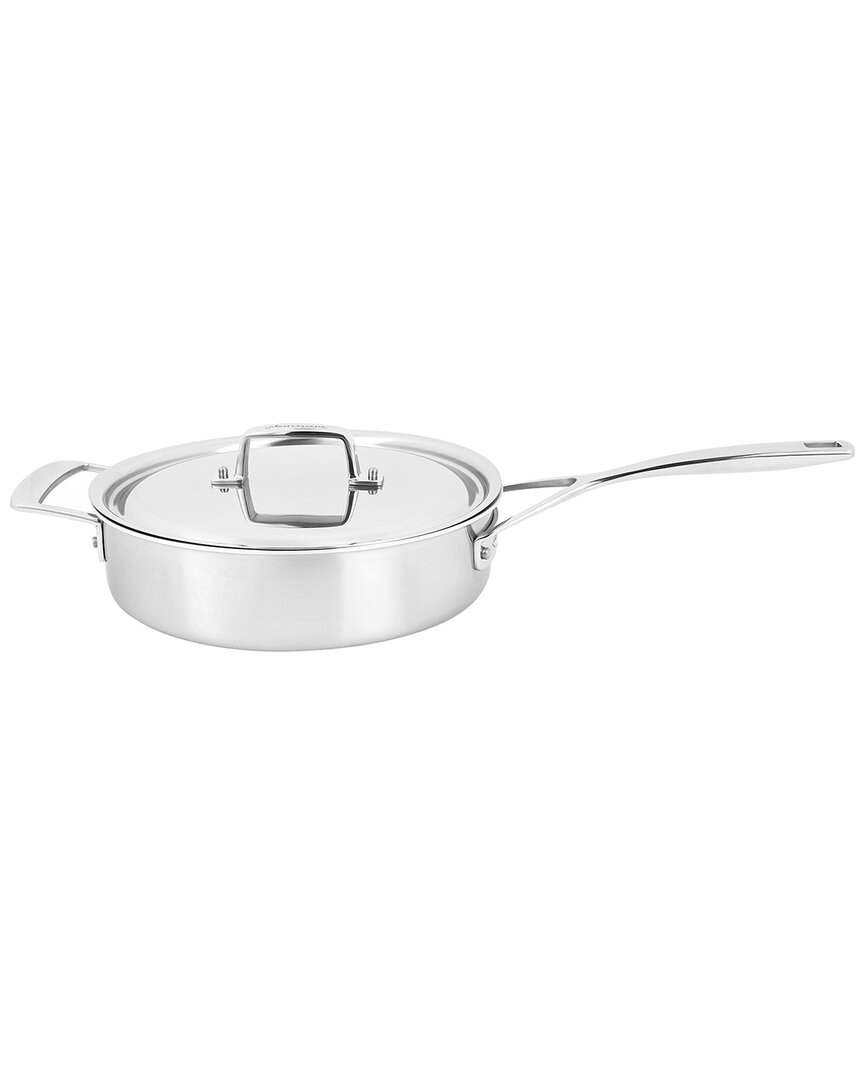 Demeyere Essential 5-ply 3qt Stainless Steel Sautž Pan With Lid In Metallic