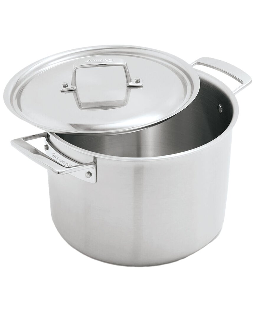 Demeyere Essential 5-ply 8qt Stainless Steel Stock Pot With Lid In Metallic