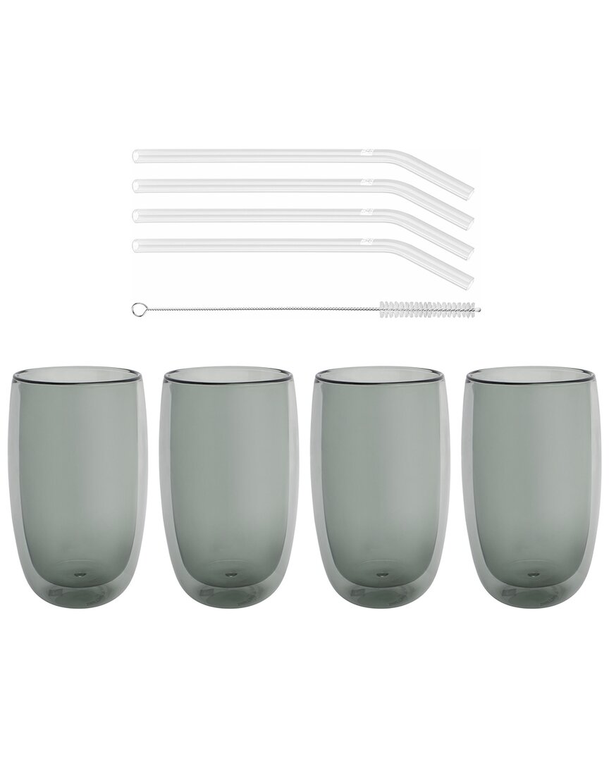 Zwilling J.a. Henckels Sorrento 8pc Double-wall Latte Glass & Straw Set