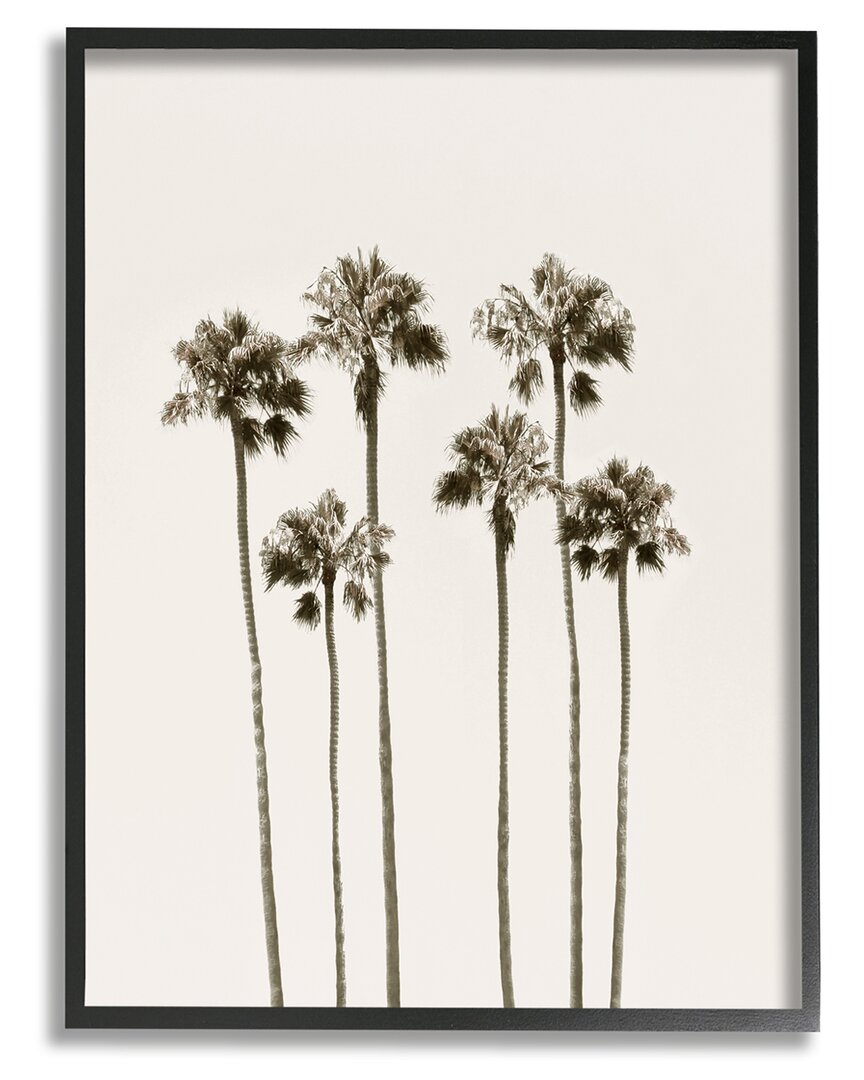 Shop Stupell Tall Palm Trees Looming Framed Giclee Wall Art By Natalie Carpentieri