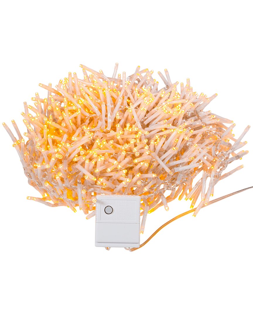 Kurt Adler 1000-light 32.8ft Classic Warm White Led Cluster Garland In White