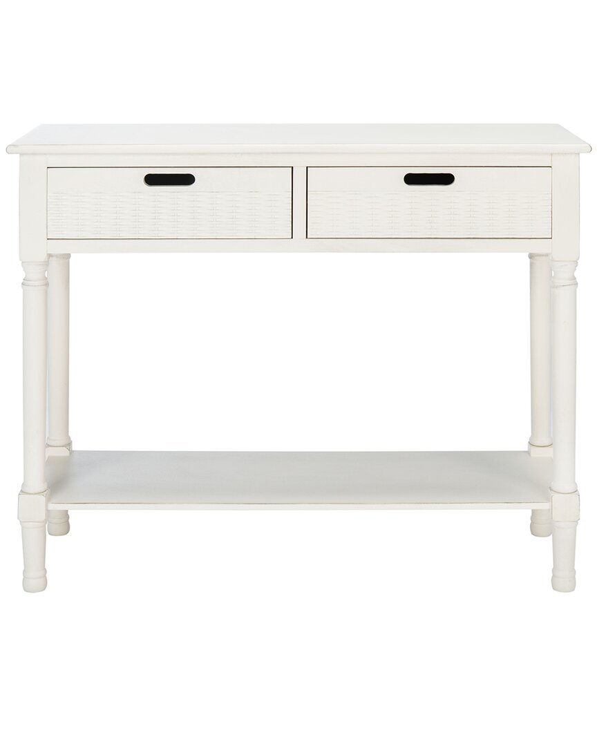 Safavieh Couture Landers 2 Drawer Console In White