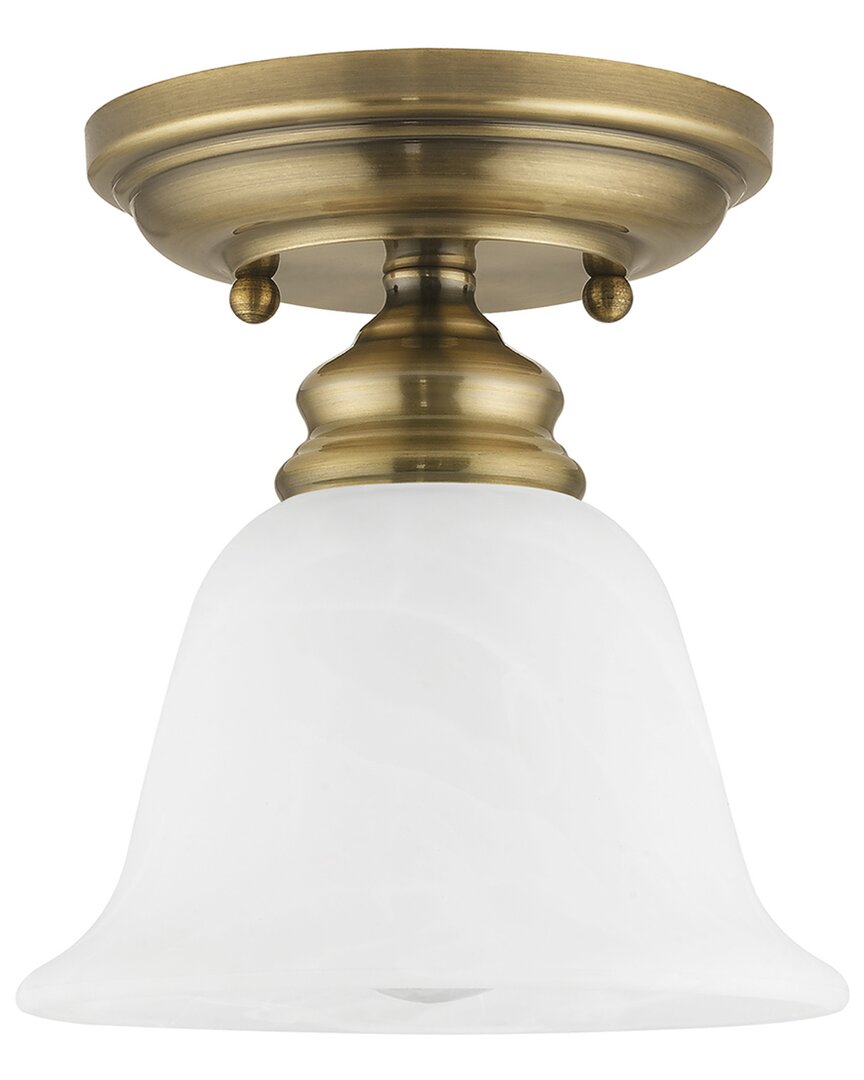 Livex Lighting Essex 1-light Antique Brass Ceiling Mount