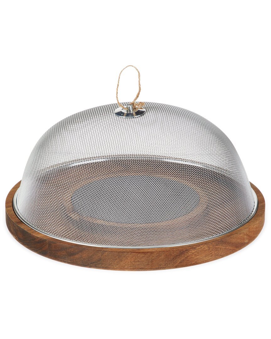 Twine Modern Manor Slate & Acacia Cheese Board With Dome