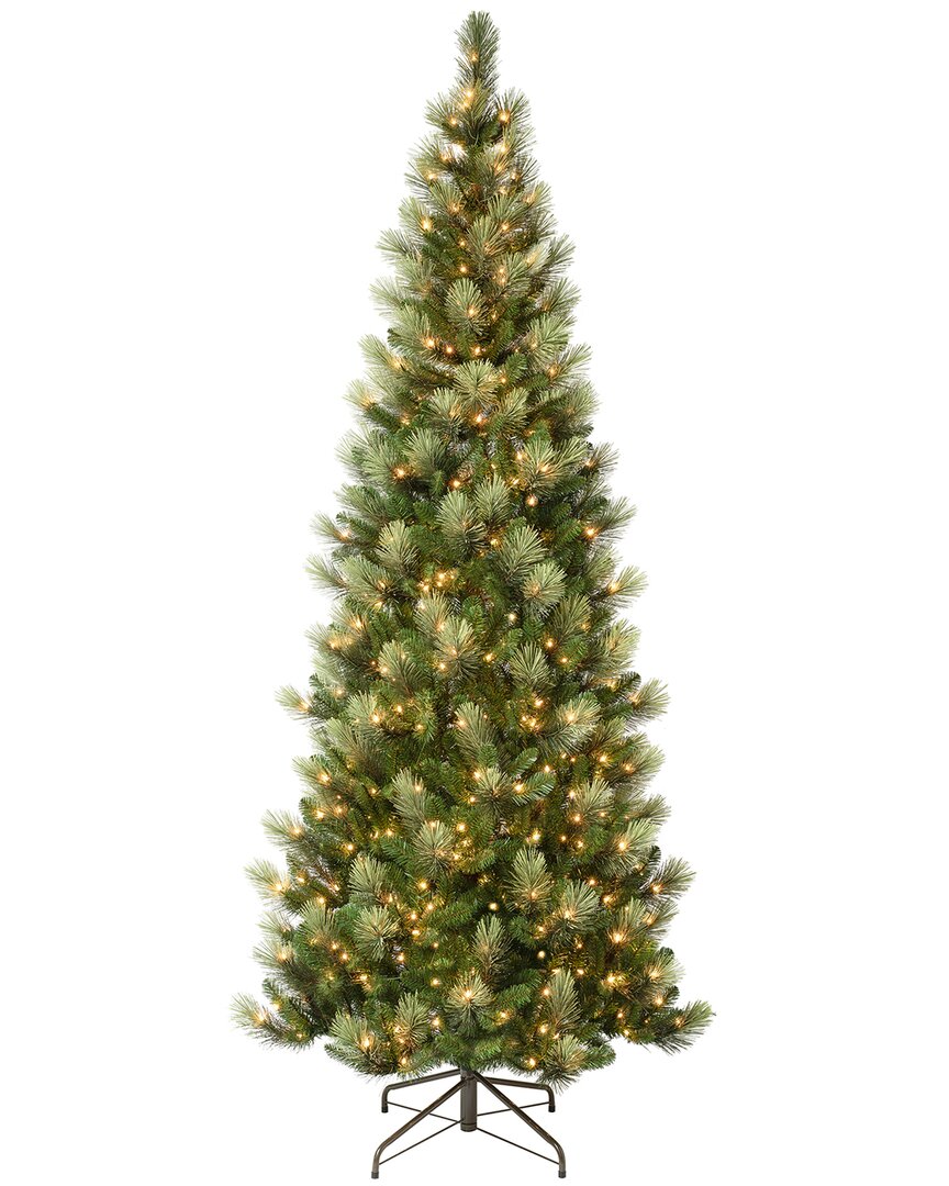 Shop First Traditions Charleston Pine Slim Tree With 500 Clear Lights In Green