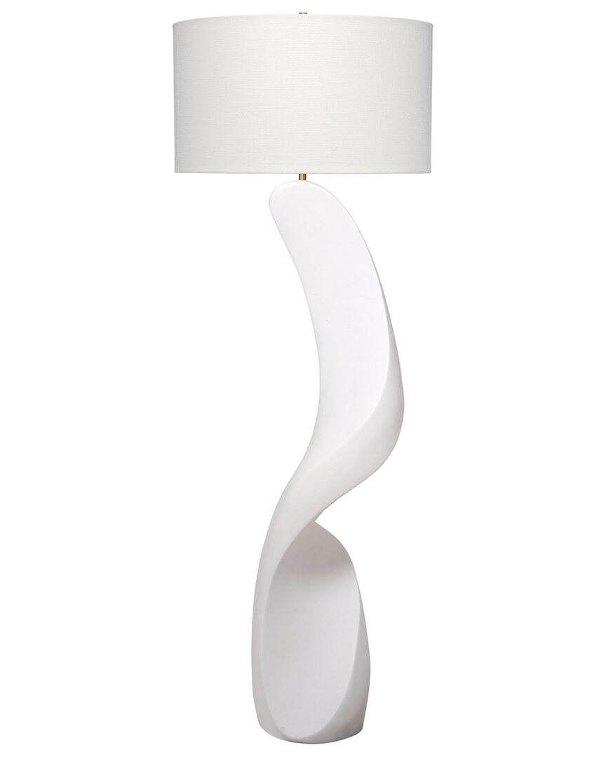 Jamie Young Cobra Ricestone Floor Lamp With Linen Shade