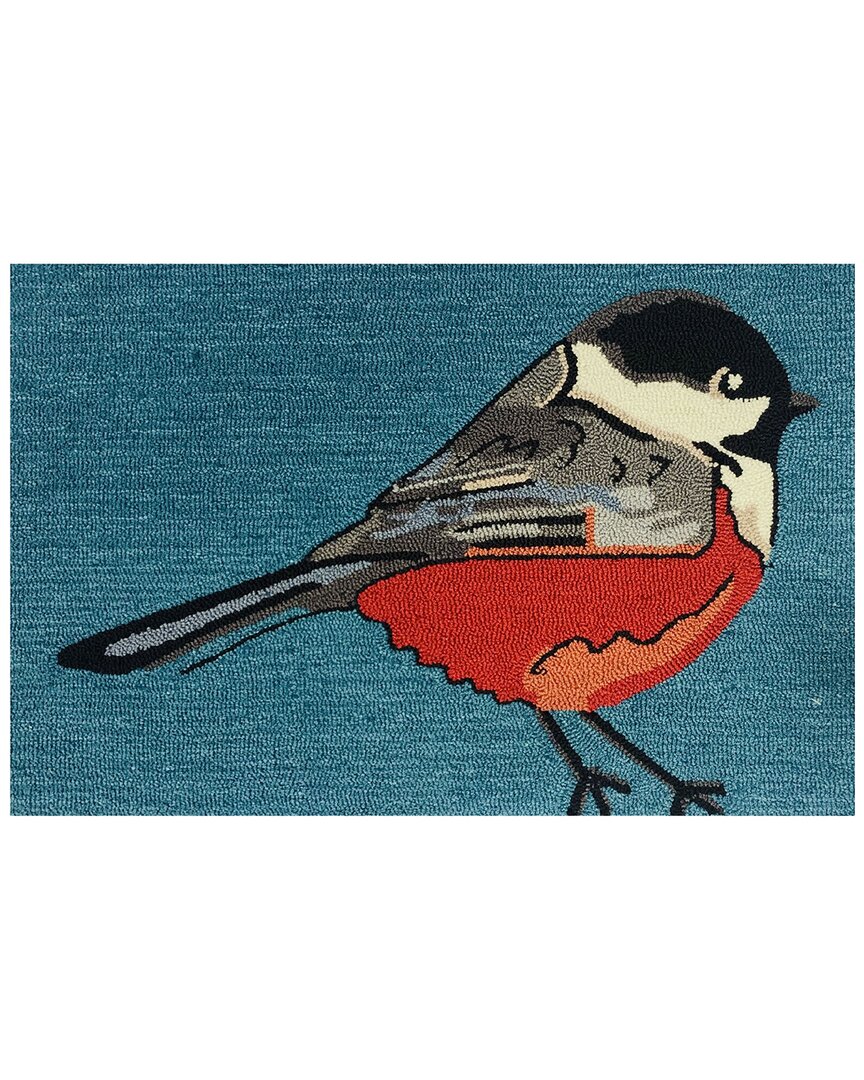 The Rug Market Chickadee Indoor/outdoor Doormat In Blue