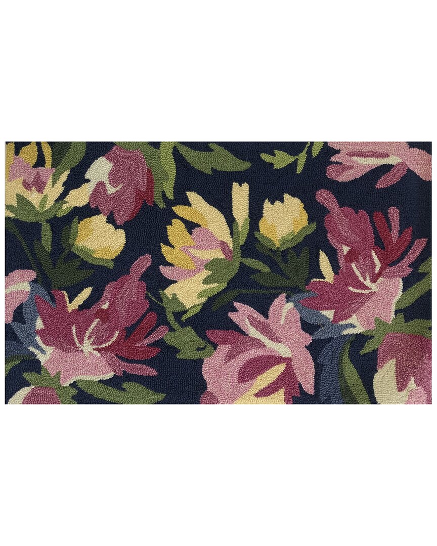 The Rug Market Fresh Floral Indoor/outdoor Doormat In Blue