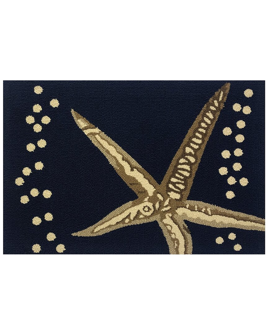 The Rug Market Starfish Indoor/outdoor Doormat In Blue