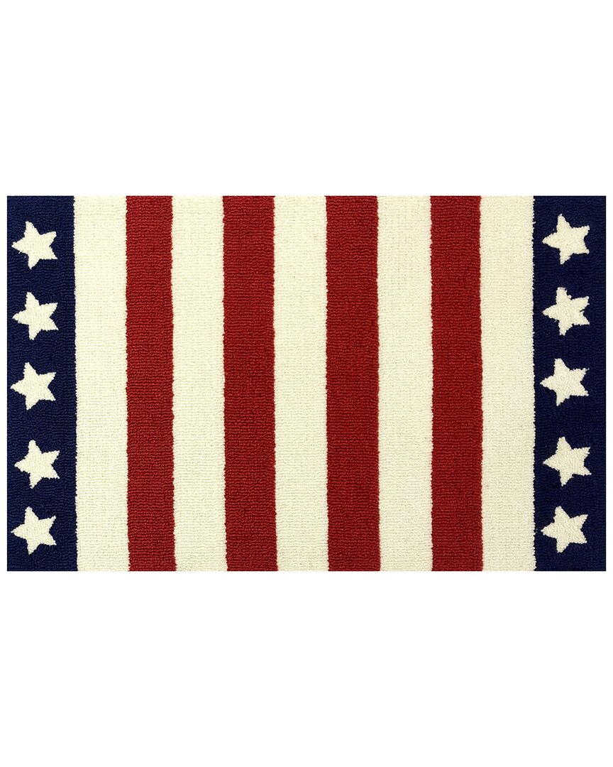 The Rug Market Stars & Stripes Indoor/outdoor Doormat In Red