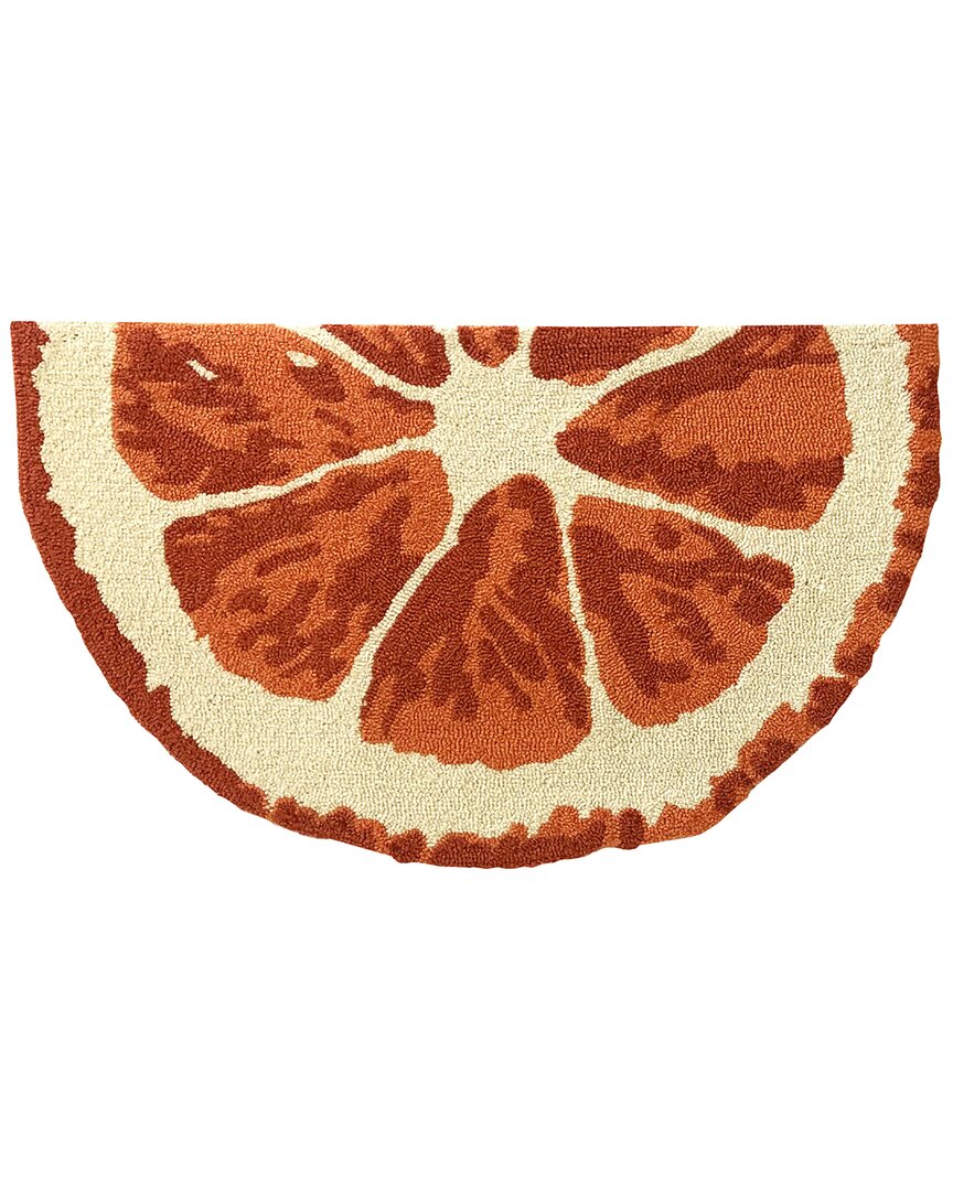The Rug Market Orange Slice Indoor/outdoor Doormat In Orange