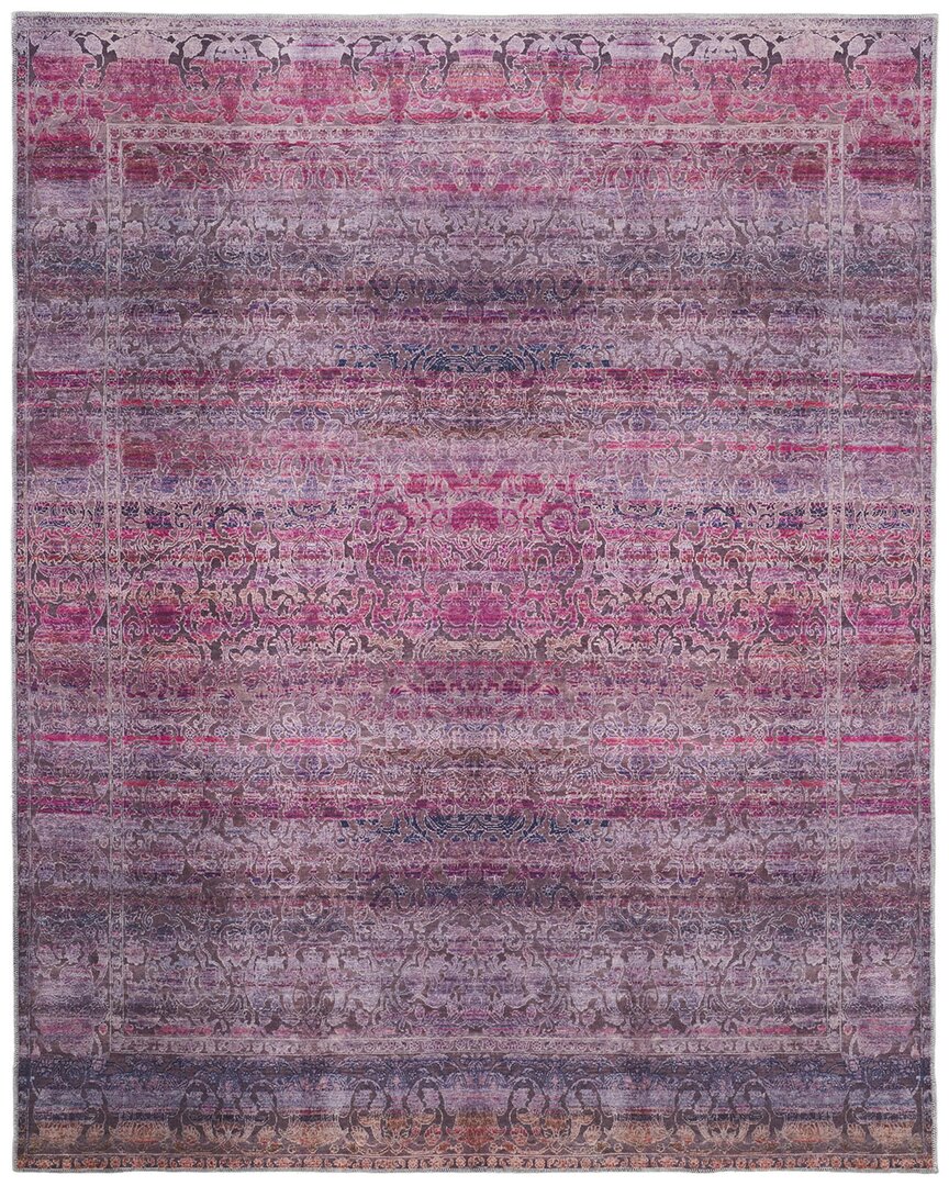Weave & Wander Welch Transitional Distressed Accent Rug In Pink