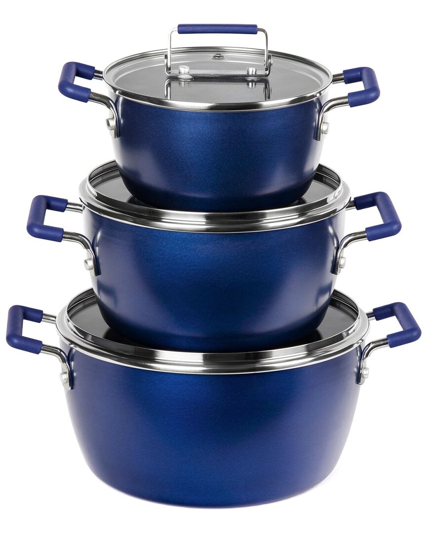 Granitestone 6pc Nonstick Stackable Nesting Pots